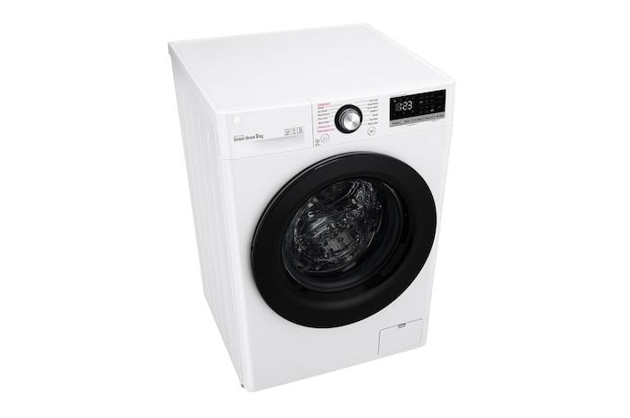 LG 9 kg Tvättmaskin(Vit) - Steam, Energiklass B, AI DD™, Smart Diagnosis™, FV50VNS3E