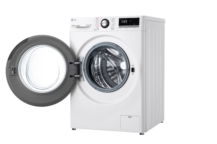 LG 9 kg Tvättmaskin(Vit) - Steam, Energiklass B, AI DD™, Smart Diagnosis™, FV50VNS3E