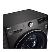 LG 10.5 kg Tvättmaskin(Svart) - Auto Dose, Steam, Energiklass A, TurboWash360™, AI DD™, Smart Diagnosis™ med Wi-Fi, FV74JNS2QA