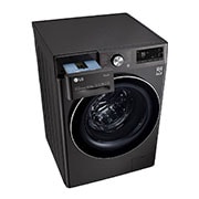 LG 10.5 kg Tvättmaskin(Svart) - Auto Dose, Steam, Energiklass A, TurboWash360™, AI DD™, Smart Diagnosis™ med Wi-Fi, FV74JNS2QA