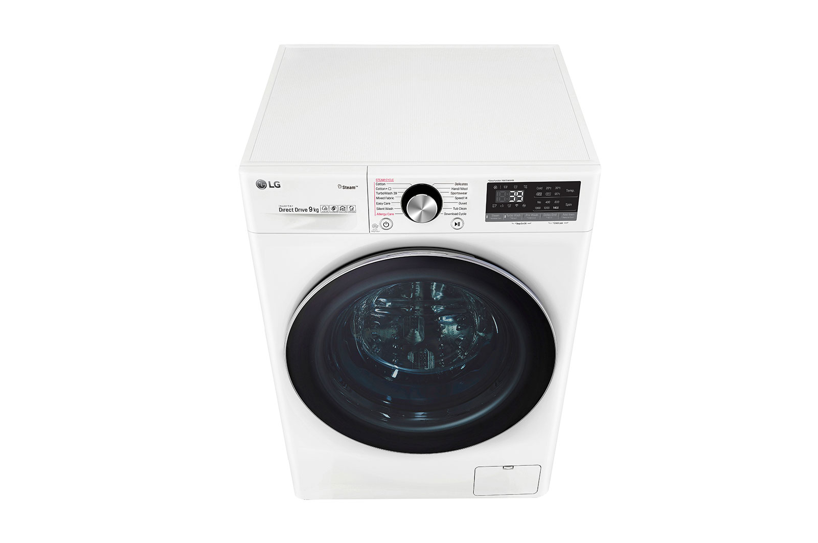 LG 1-9 kg Steam+, TurboWash360™, AI DD och Wi-Fi, FV90VNS2Q