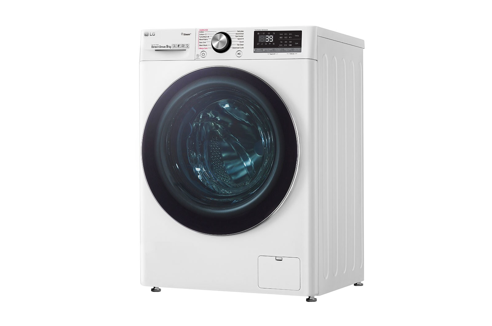 LG 1-9 kg Steam+, TurboWash360™, AI DD och Wi-Fi, FV90VNS2Q