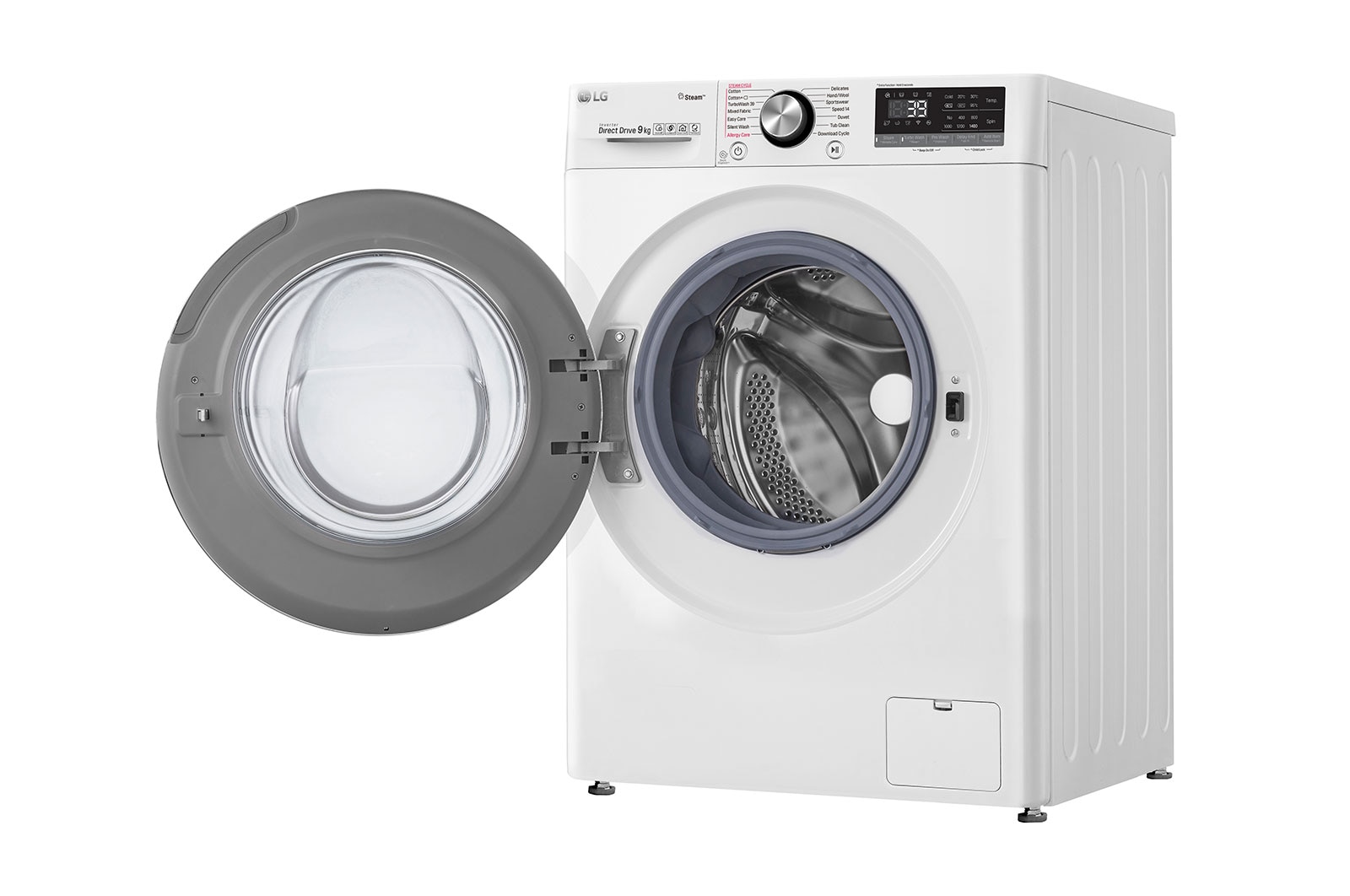 LG 1-9 kg Steam+, TurboWash360™, AI DD och Wi-Fi, FV90VNS2Q