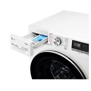 LG 9 kg Tvättmaskin(Vit) - Steam, Energiklass A, , TurboWash360™, AI DD™, Smart Diagnosis™ med Wi-Fi, FV90VNS2QE