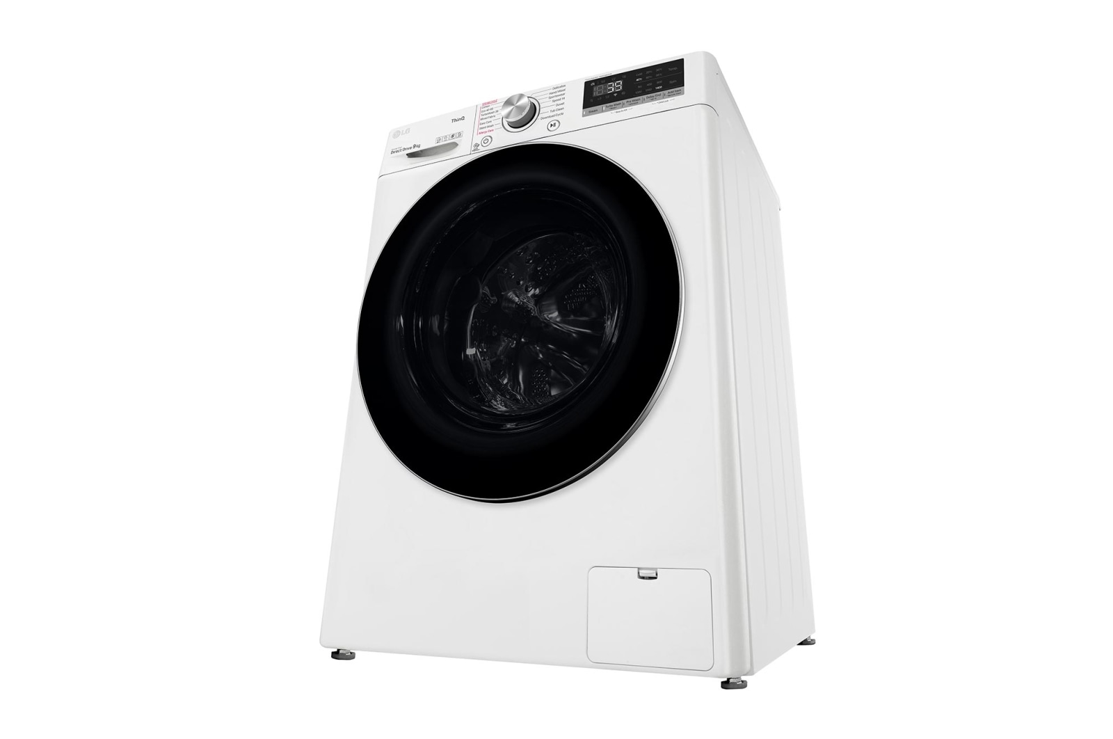 LG 9 kg Tvättmaskin(Vit) - Steam, Energiklass A, , TurboWash360™, AI DD™, Smart Diagnosis™ med Wi-Fi, FV90VNS2QE