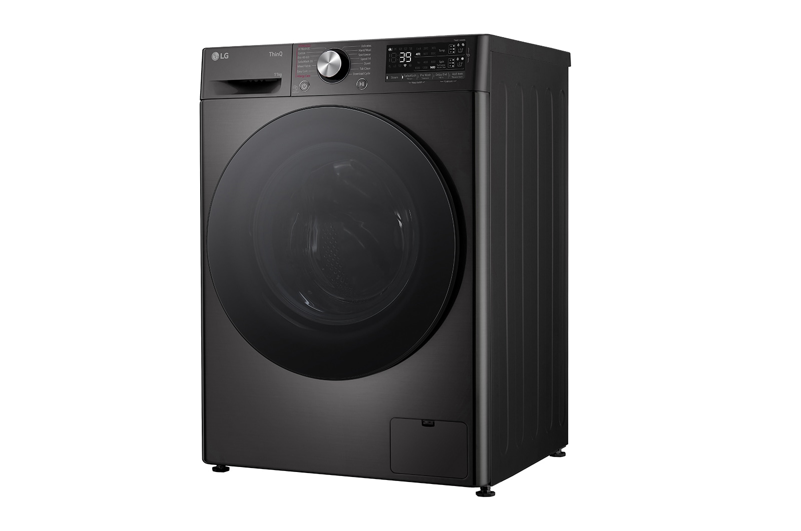 LG 11 kg Tvättmaskin(Svart) - Auto Dose, Steam, Energiklass A, TurboWash360™, AI DD™, Smart Diagnosis™ med Wi-Fi, FV94ENS2QA