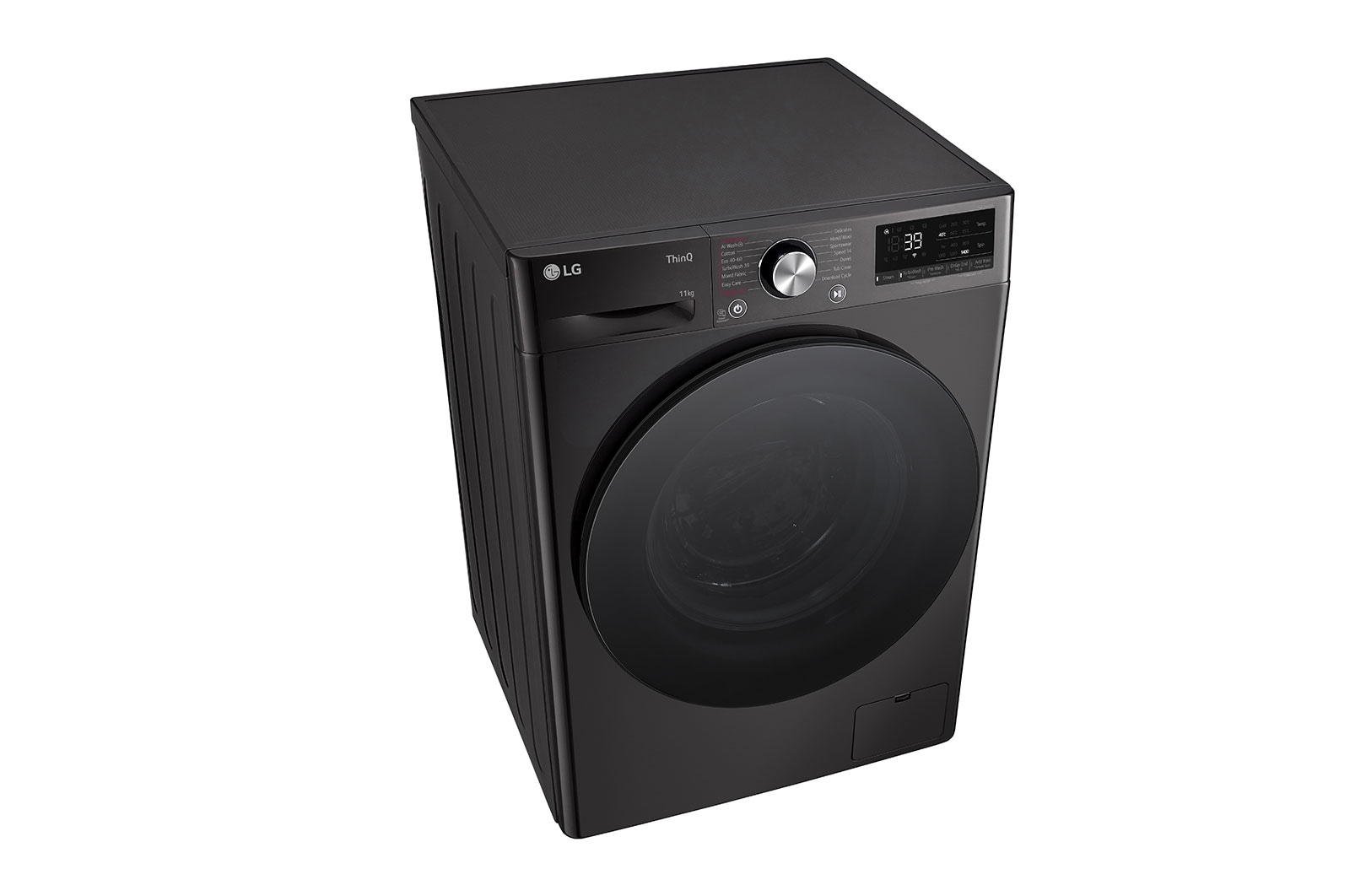 LG 11 kg Tvättmaskin(Svart) - Steam, Energiklass A, TurboWash™ 360°, AI DD™, Smart Diagnosis™ med Wi-Fi, FV94ENS2QN