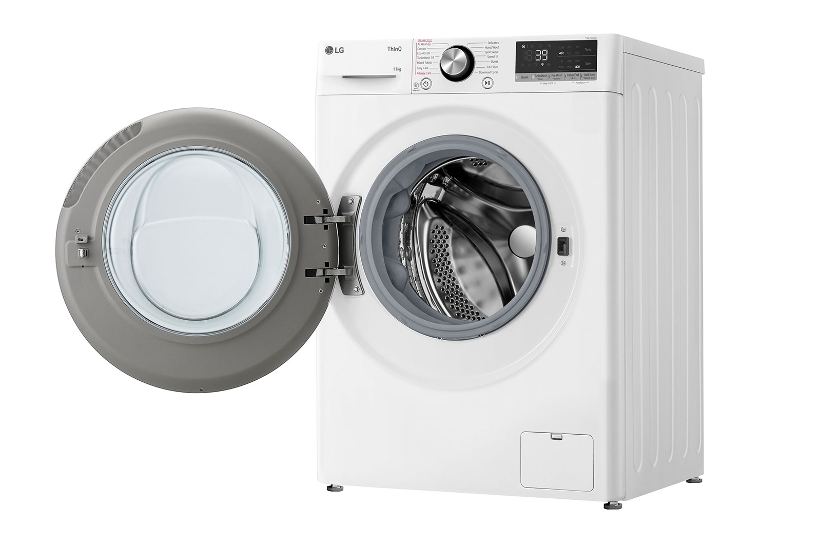 LG 11 kg Tvättmaskin(Vit) - Steam, Energiklass A, TurboWash360™, AI DD™, Smart Diagnosis™ med Wi-Fi, FV94ENS2WN