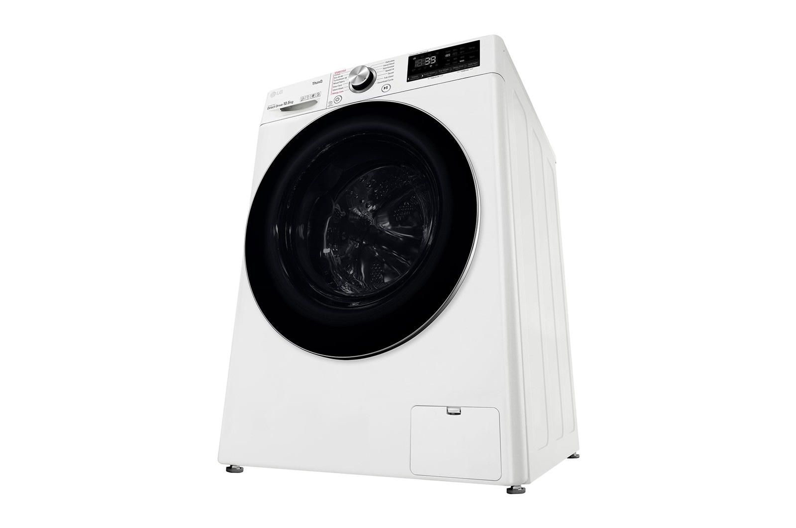 LG 10.5 kg Tvättmaskin(Vit) - Steam+, Energiklass A, , TurboWash360™, AI DD™, Smart Diagnosis™ med Wi-Fi, FV96JNS2QE