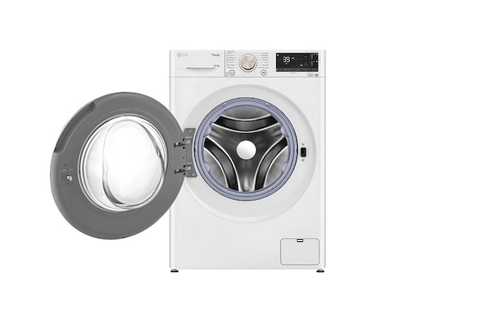 LG 10.5 kg Tvättmaskin(Vit) - Auto Dose, Steam, Energiklass A, TurboWash360™, AI DD™, Smart Diagnosis™ med Wi-Fi, FV96JNS2WA