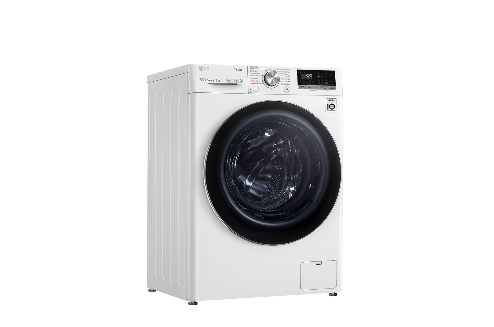 LG 9 kg / 6 kg Tvättmaskin/Torktumlare(Vit) - Steam, Energiklass E, TurboWash™, AI DD™, Smart Diagnosis™ med Wi-Fi, CV50V6S2EE