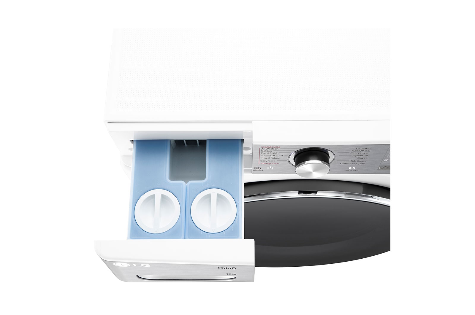 LG 13 kg Tvättmaskin(Vit) - Auto Dose, Steam+, Energiklass A, TurboWash360™, AI DD™, Smart Diagnosis™ med Wi-Fi, P4Y9LAP2W