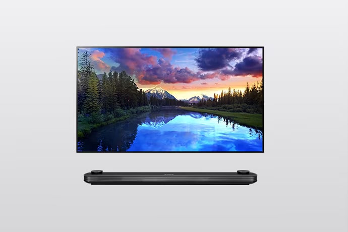 LG SIGNATURE OLED TV visar att visulor förvandlades till konst med bakgrundsbilder.