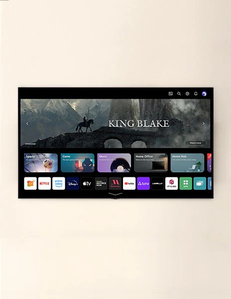 Bilden visar LG TV:ns webOS
