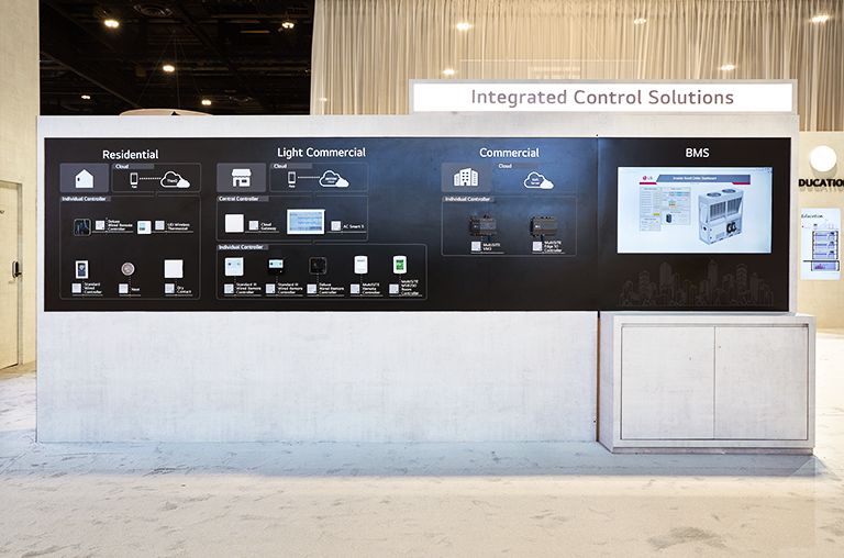 LG presented LG HVAC diverse arrary of control system at AHR EXPO in Chicago.