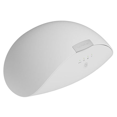 Front view of LG PuriCare™ Wearable Air Purifier Case in white