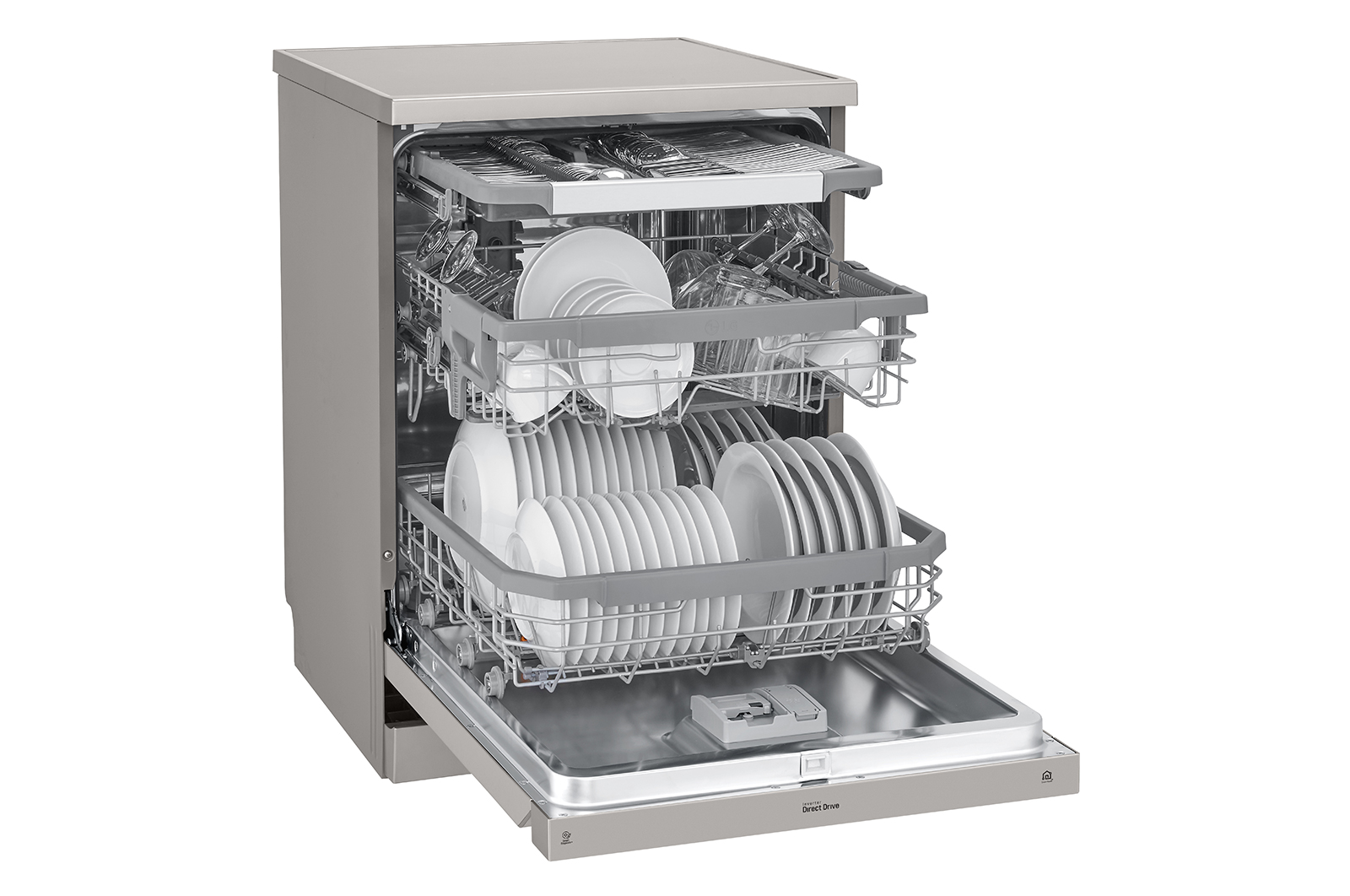 LG Front Control Smart Wi-fi Enabled Dishwasher with QuadWash® and True Steam®, DFB425FP