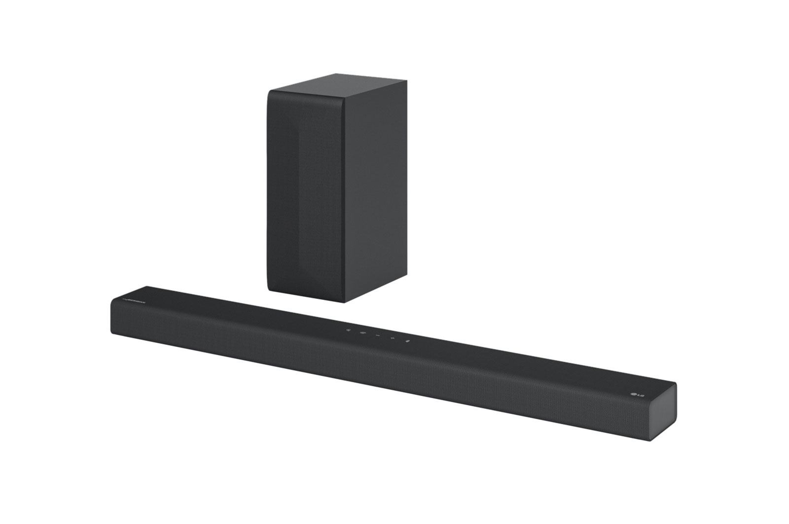 Sound bar with speaker right side view