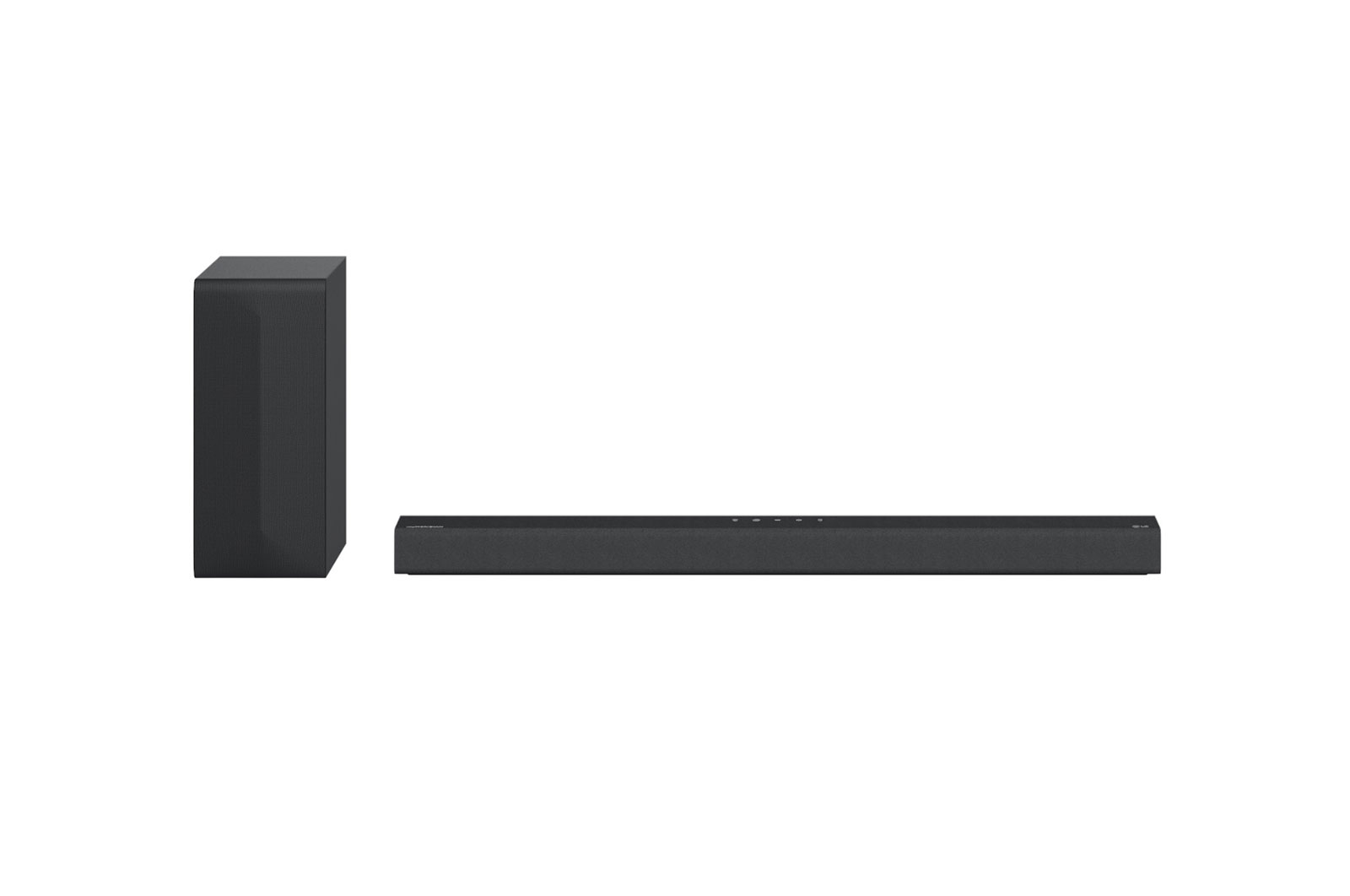 Sound bar with speaker front view
