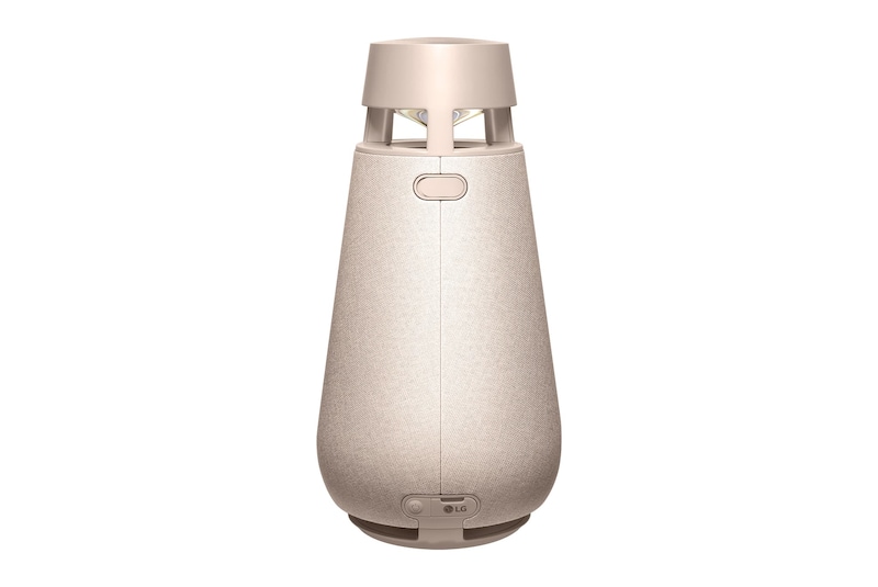 LG XBOOM 360 XO3 - Portable Bluetooth Speaker with 360 Sound, Customizable Mood Lighting (Beige), XO3QBE