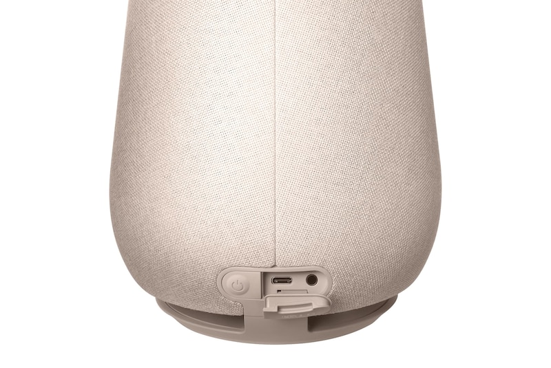 LG XBOOM 360 XO3 - Portable Bluetooth Speaker with 360 Sound, Customizable Mood Lighting (Beige), XO3QBE