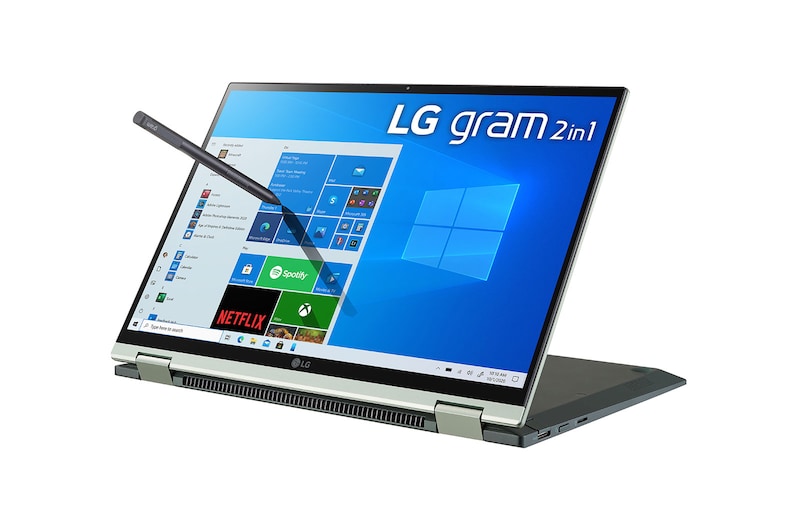 LG gram 14” 2-in-1 Laptop with 16:10 WUXGA IPS Touch Screen Display, 11th Gen Intel® Core™ (Certified Evo™ Platform) i5 Processor and Wacom Pen, 14T90P-G.AA54A3