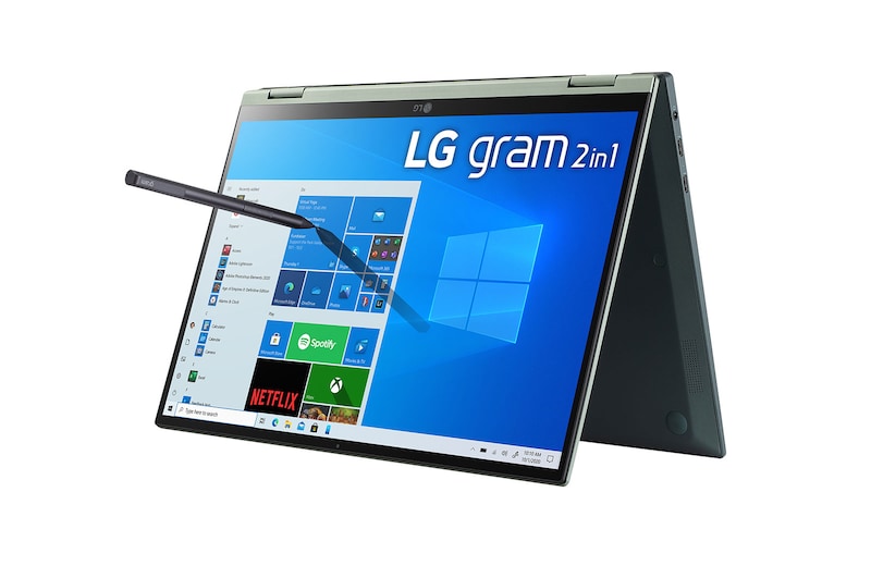 LG gram 14” 2-in-1 Laptop with 16:10 WUXGA IPS Touch Screen Display, 11th Gen Intel® Core™ (Certified Evo™ Platform) i5 Processor and Wacom Pen, 14T90P-G.AA54A3