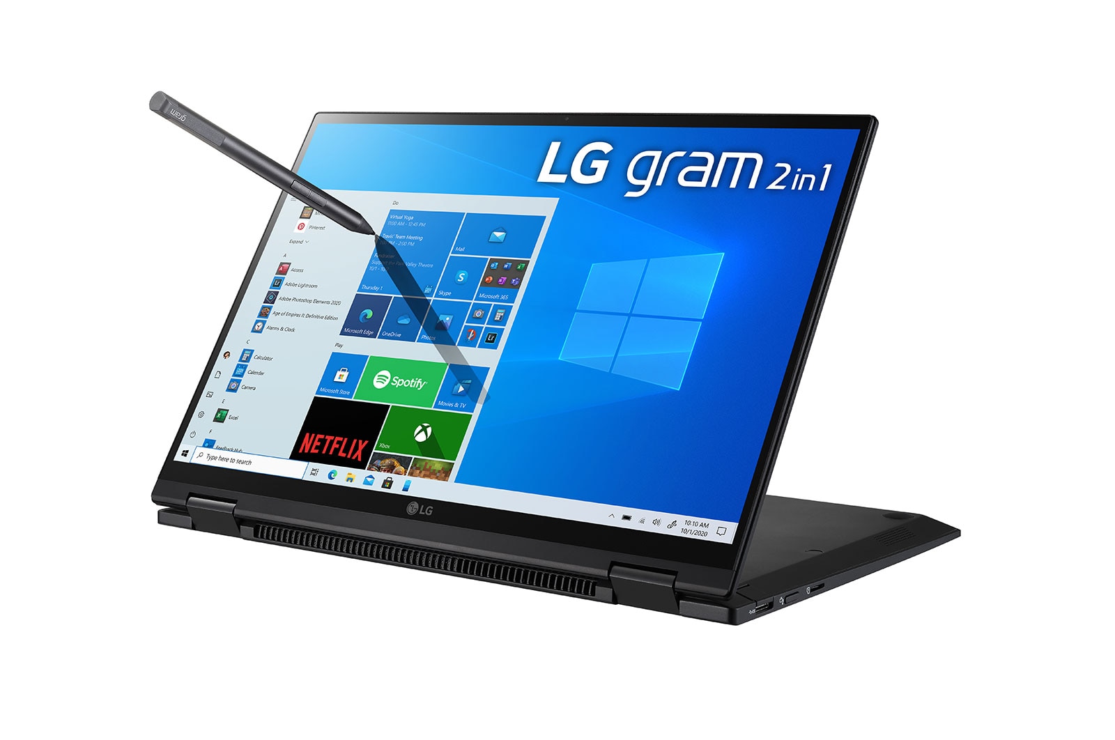 LG gram 14” 2-in-1 Laptop with 16:10 WUXGA IPS Touch Screen Display, 11th Gen Intel® Core™ (Certified Evo™ Platform) i7 Processor and Wacom Pen, 14T90P-G.AA75A3