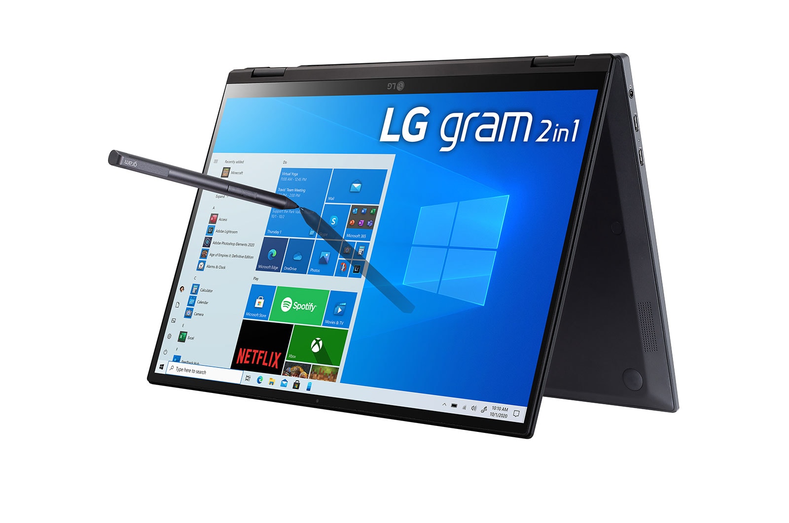 LG gram 14” 2-in-1 Laptop with 16:10 WUXGA IPS Touch Screen Display, 11th Gen Intel® Core™ (Certified Evo™ Platform) i7 Processor and Wacom Pen, 14T90P-G.AA75A3