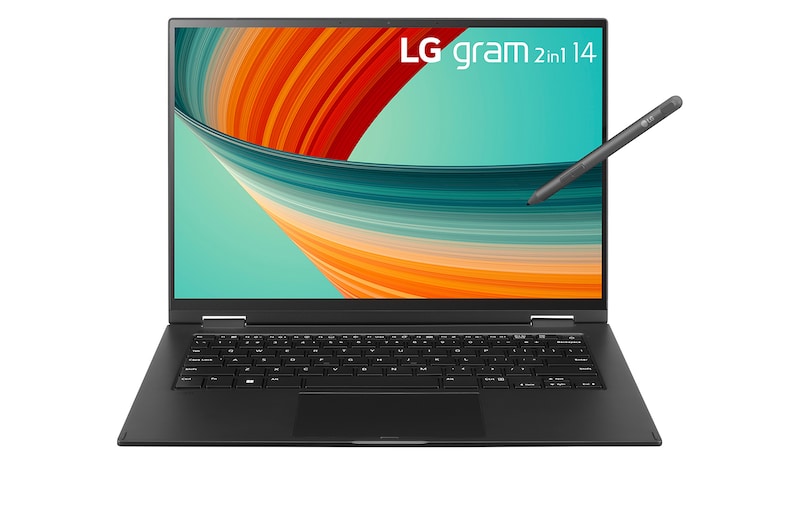 LG gram 14” 2-in-1 Laptop with 16:10 WUXGA Anti-Glare IPS Touch Screen Display, 13th Gen Intel® Core™ (Certified Evo™ Platform) i7 Processor and LG Stylus Wacom Pen, 14T90R-G.AA78A3
