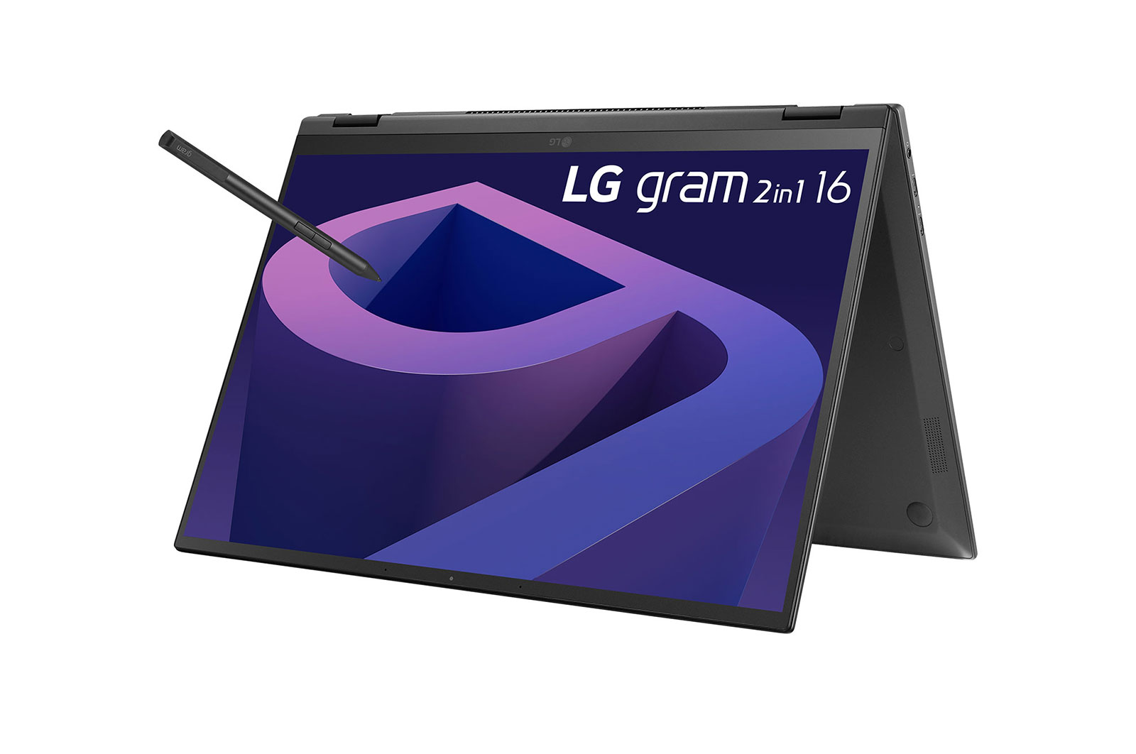 LG gram 16” 2-in-1 Laptop with 16:10 WQXGA IPS Touch Screen Display, 12th Gen Intel® Core™ (Certified Evo™ Platform) i7 Processor and LG Stylus Wacom Pen, 16T90Q-G.AA75A3