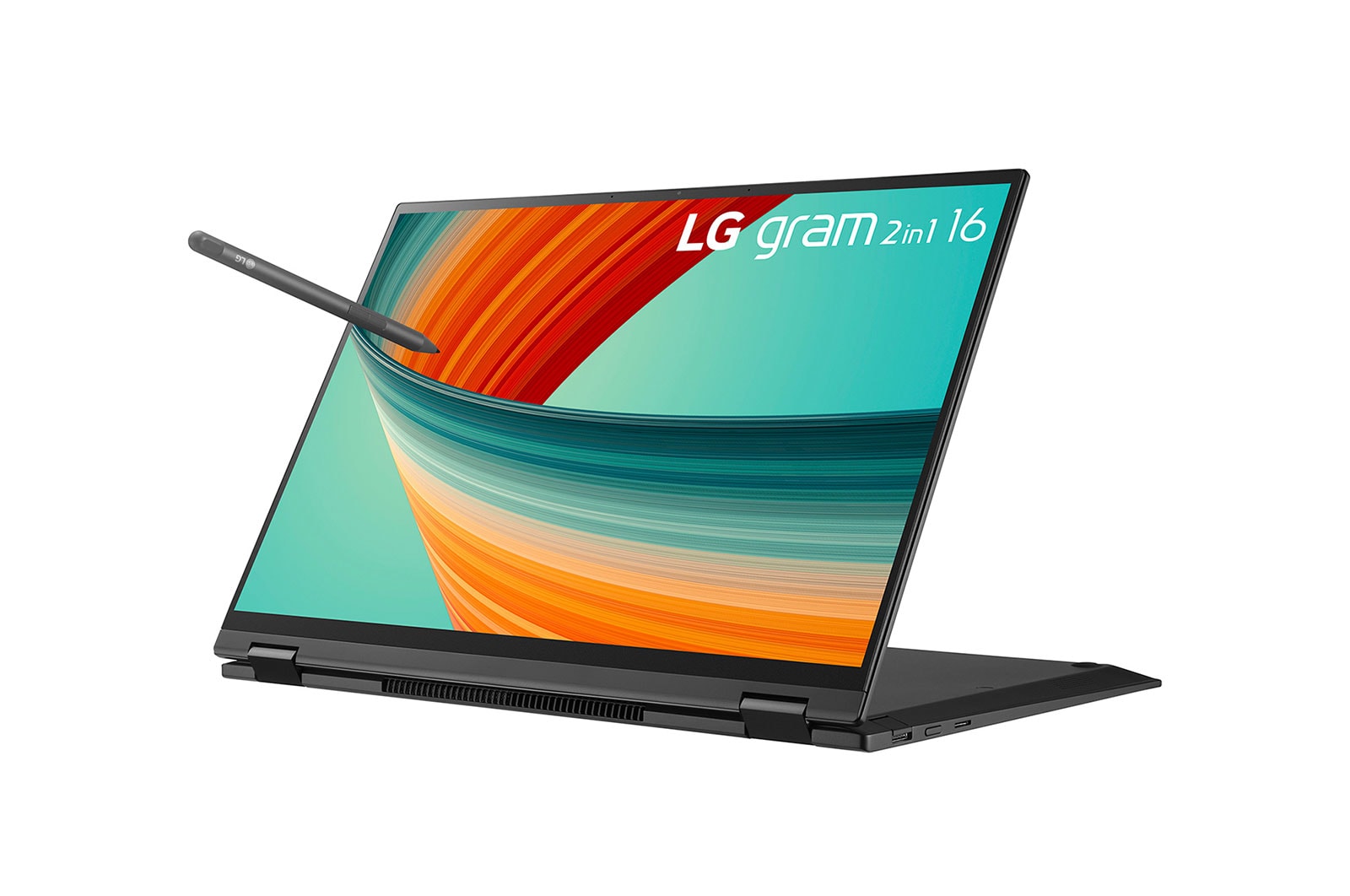 LG gram 16” 2-in-1 Laptop with 16:10 WQXGA Anti-Glare IPS Touch Screen Display, 13th Gen Intel® Core™ (Certified Evo™ Platform) i7 Processor and LG Stylus Wacom Pen, 16T90R-G.AA75A3