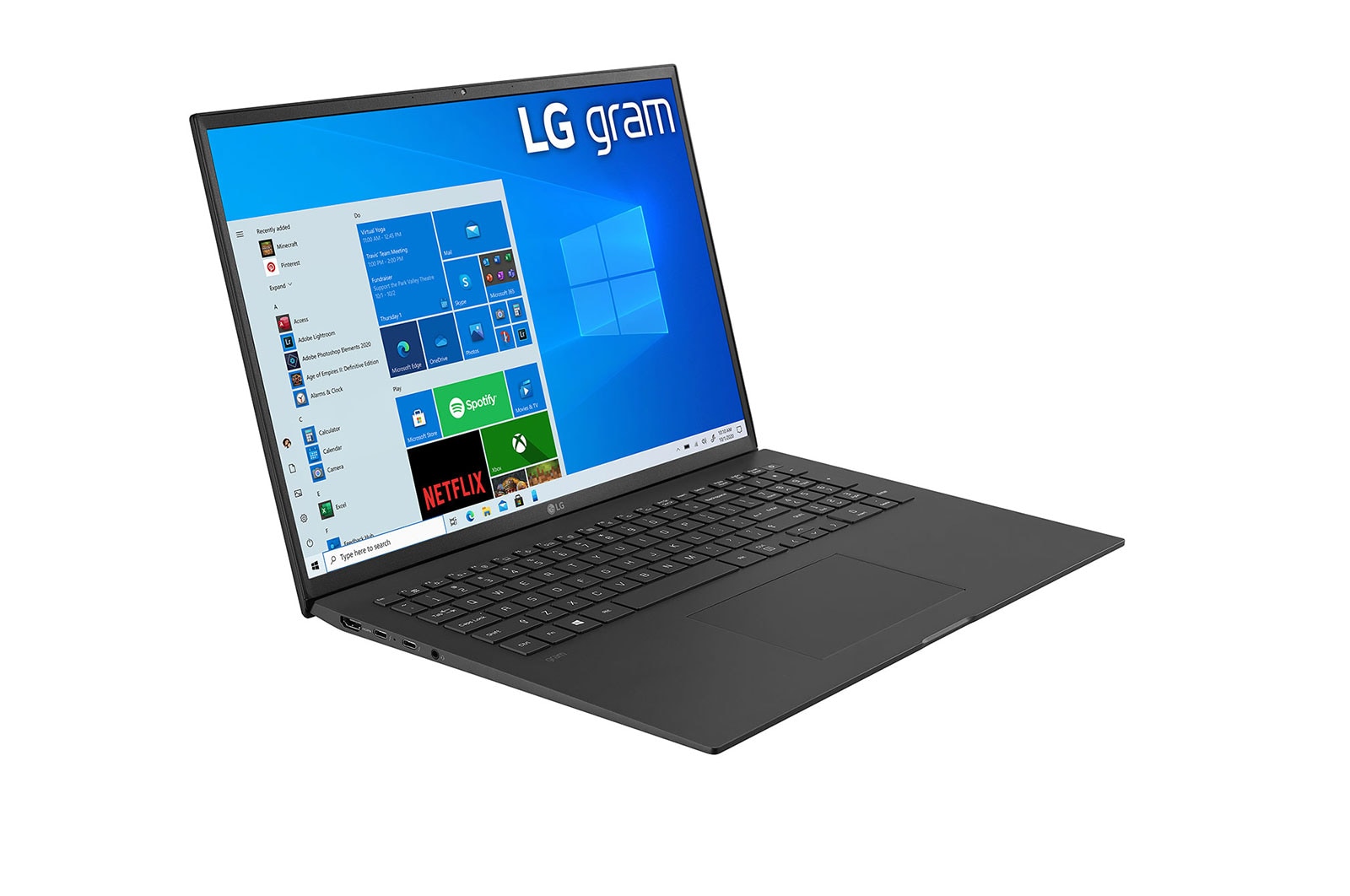 LG gram 17.0" laptop with 16:10 WQXGA IPS Display, 11th Gen Intel® Core™ (Certified Evo™ Platform) i7 Processor and Thunderbolt™ 4, 17Z90P-G.AA75A3