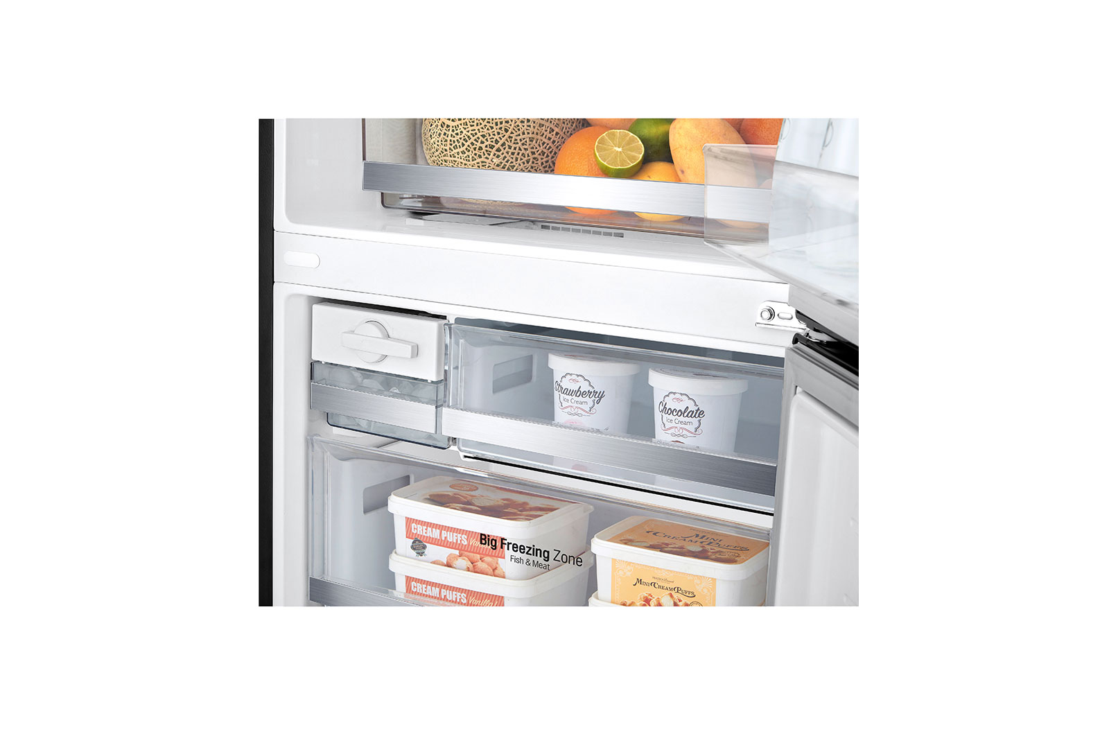 LG 408L Bottom Freezer Refrigerator with Smart Inverter Compressor™ in Matte Black, GB-B4059MT