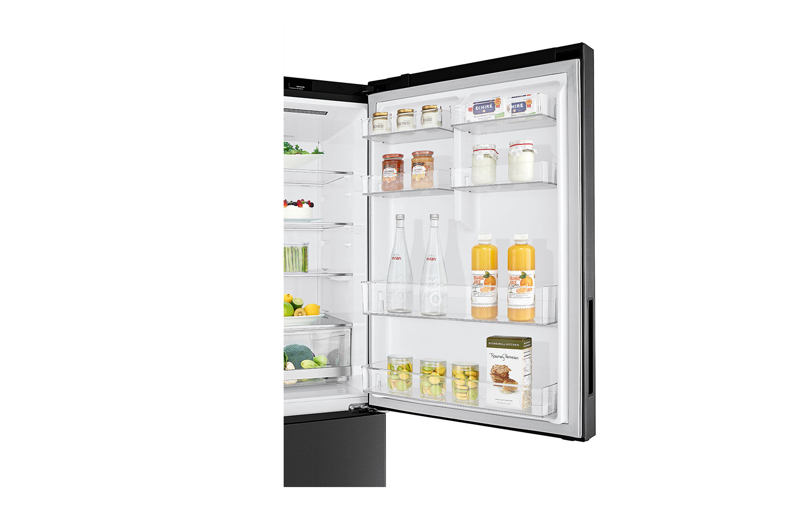LG 408L Bottom Freezer Refrigerator with Smart Inverter Compressor™ in Matte Black, GB-B4059MT