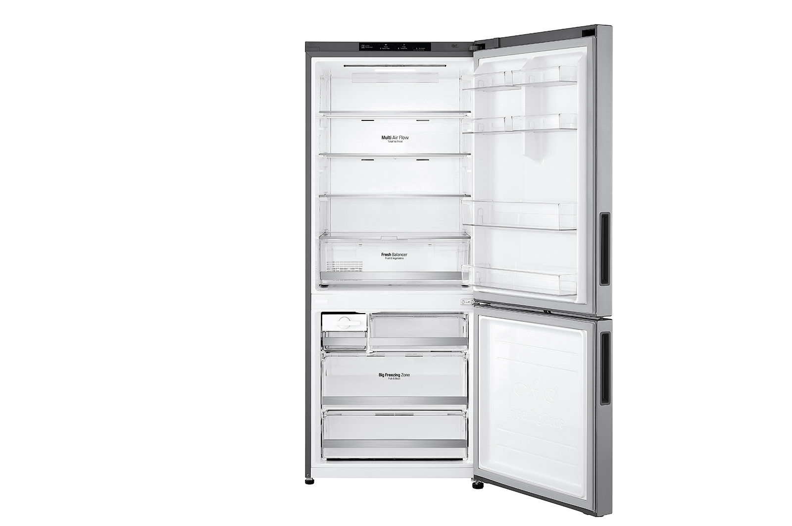 LG 408L Bottom Freezer Refrigerators with Smart Inverter Compressor™ in Platinum Silver, GB-B4059PZ