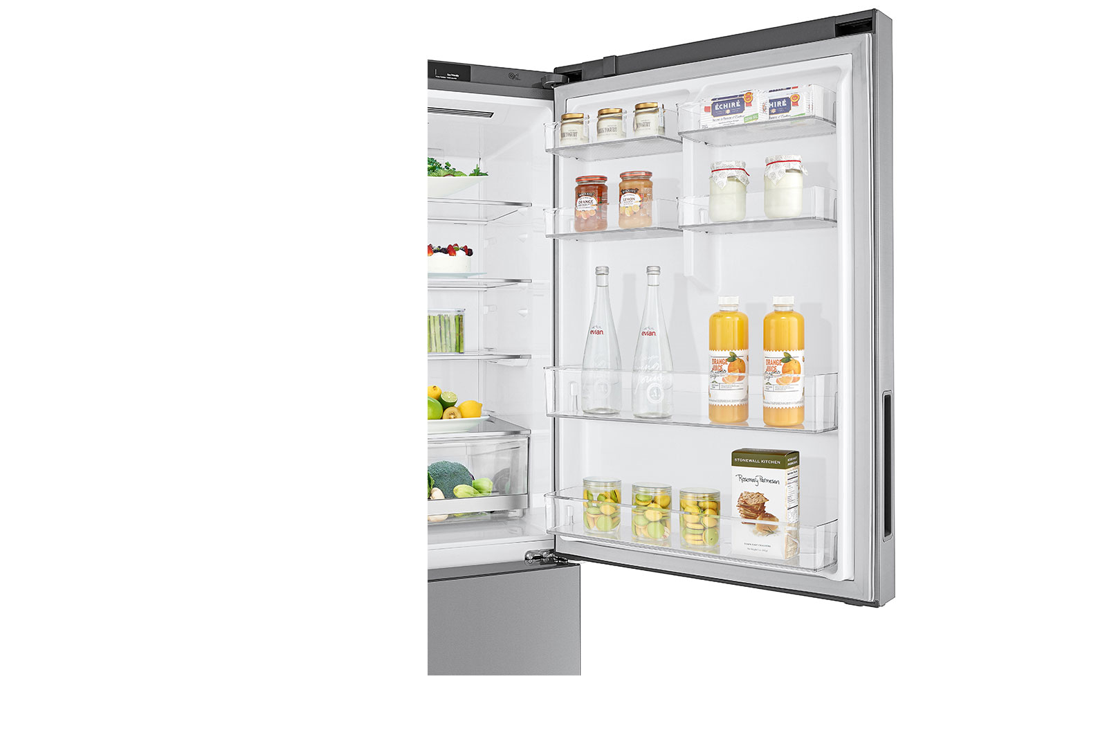 LG 408L Bottom Freezer Refrigerators with Smart Inverter Compressor™ in Platinum Silver, GB-B4059PZ