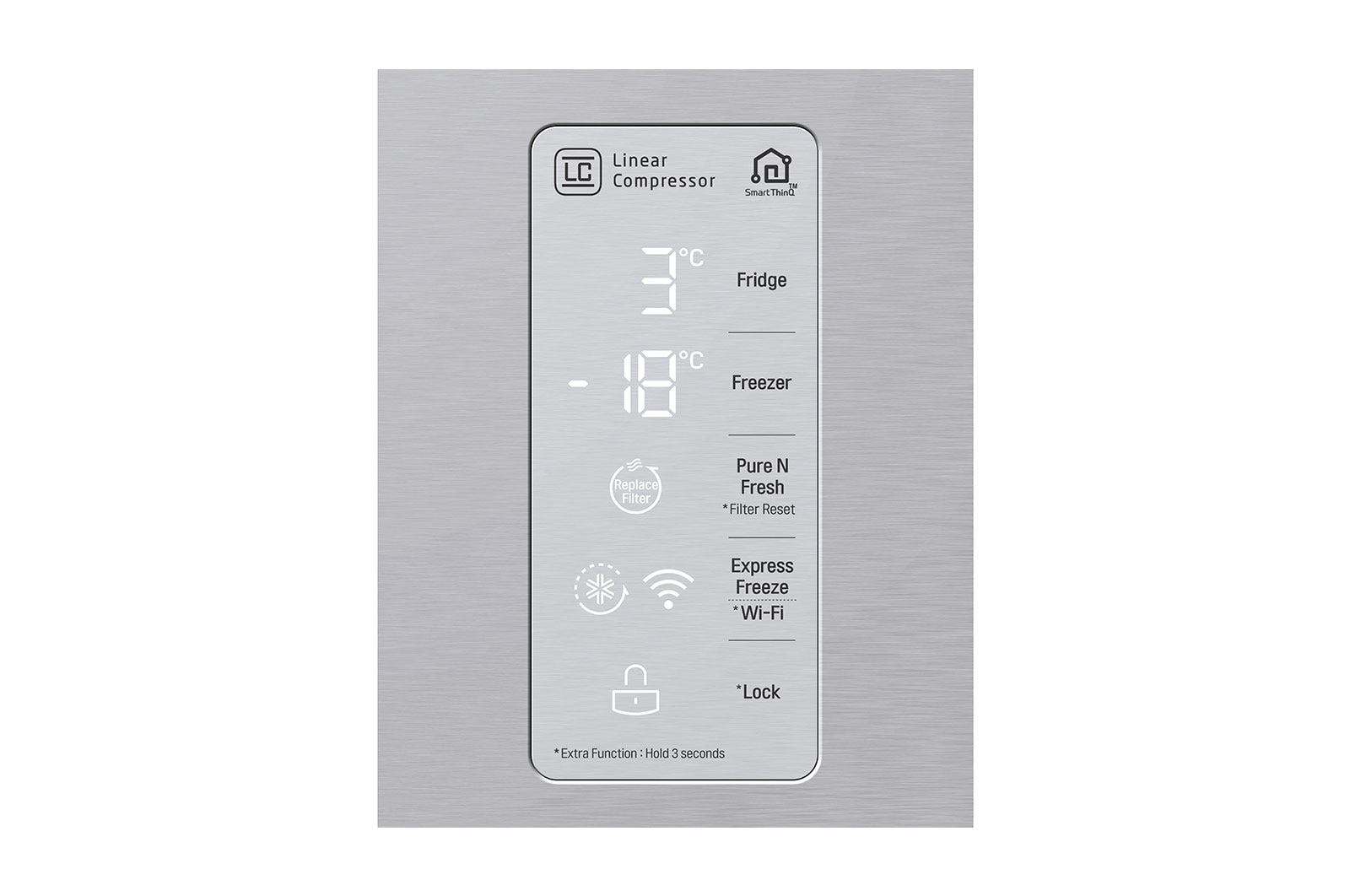 LG 464L multi-door-refrigerators with Inverter Linear Compressor in Platinum Silver, GF-B4539PZ