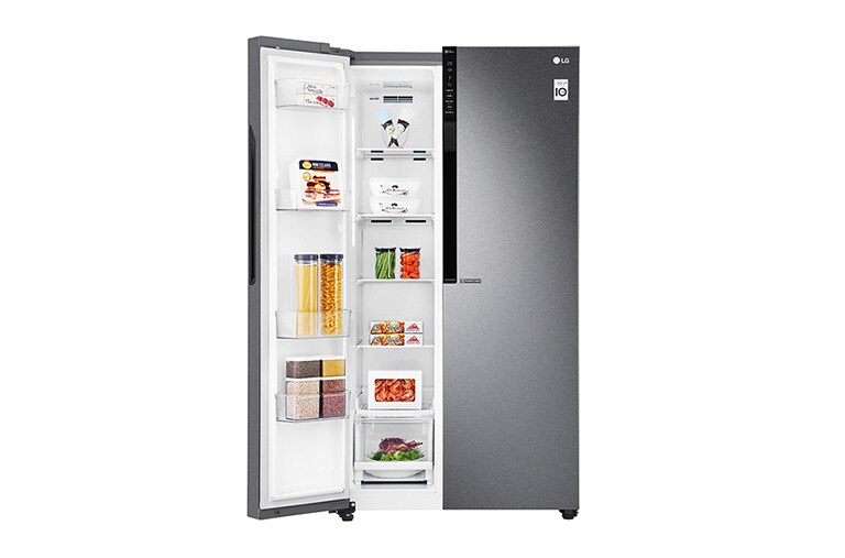 LG 613L Dark Grapite Side-by-Side Refrigerator, GS-B6181DS