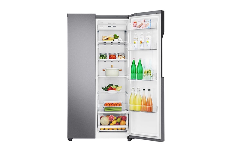 LG 613L Dark Grapite Side-by-Side Refrigerator, GS-B6181DS