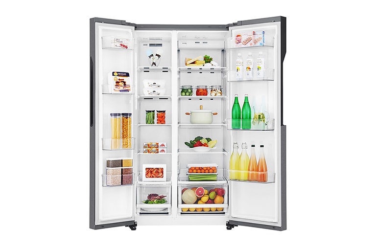 LG 613L Dark Grapite Side-by-Side Refrigerator, GS-B6181DS