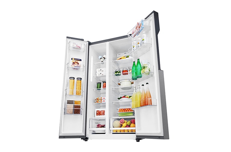 LG 613L Dark Grapite Side-by-Side Refrigerator, GS-B6181DS