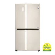 LG 626L side-by-side-fridge with Inverter Linear Compressor in Gold, GS-B6267GV