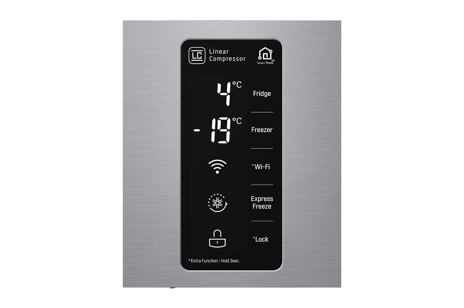 LG 626L side-by-side-fridge with Inverter Linear Compressor in Platinum Silver, GS-B6269PZ