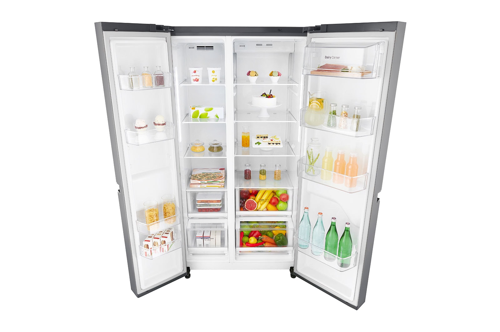 LG 626L side-by-side-fridge with Inverter Linear Compressor in Platinum Silver, GS-B6269PZ