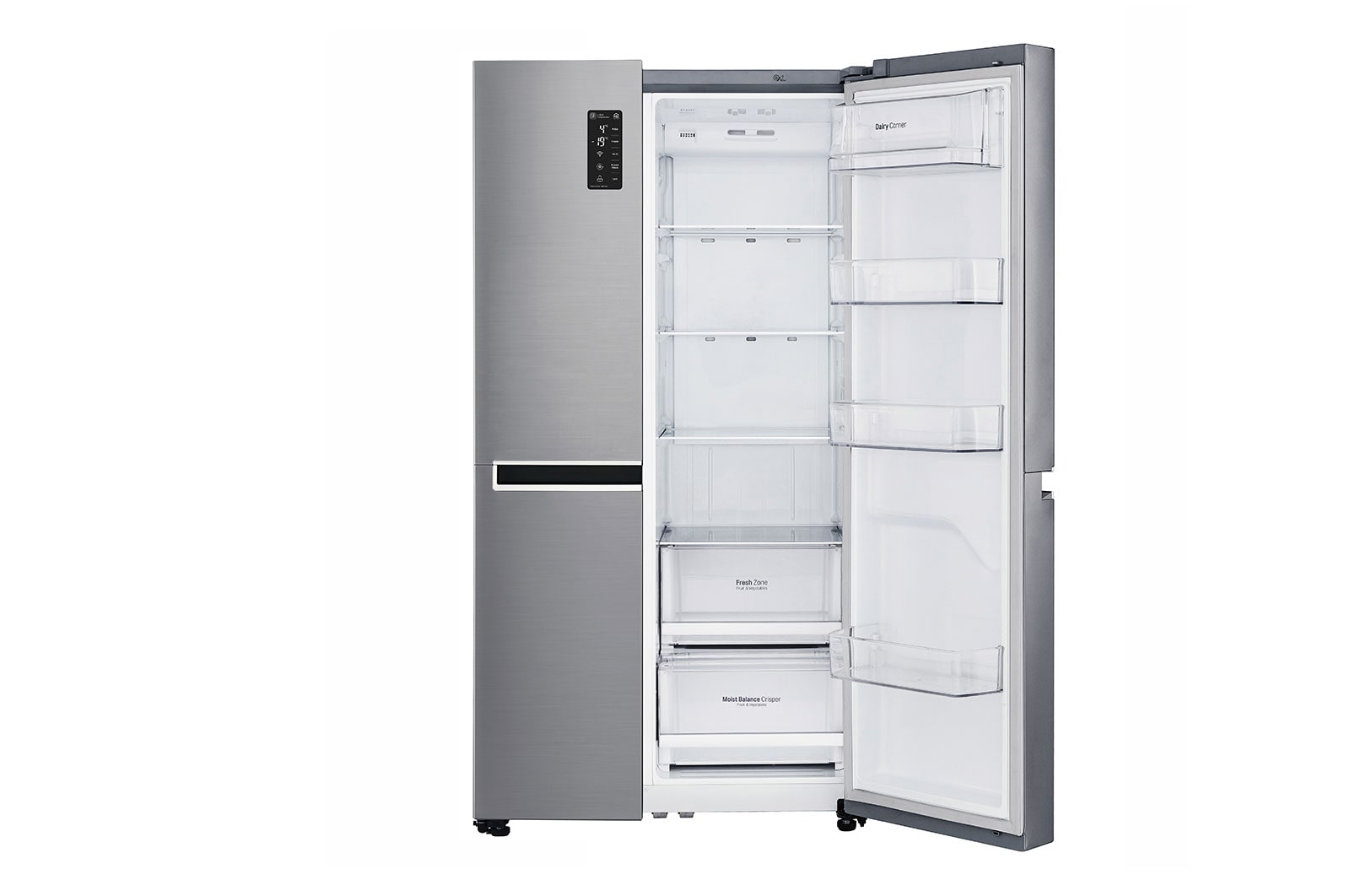 LG 626L side-by-side-fridge with Inverter Linear Compressor in Platinum Silver, GS-B6269PZ