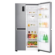 LG 626L side-by-side-fridge with Inverter Linear Compressor in Platinum Silver, GS-B6269PZ