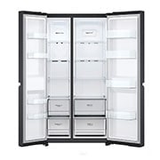 LG 647L side-by-side-fridge with Linear Compressor in Matt Black, GS-B6472MC