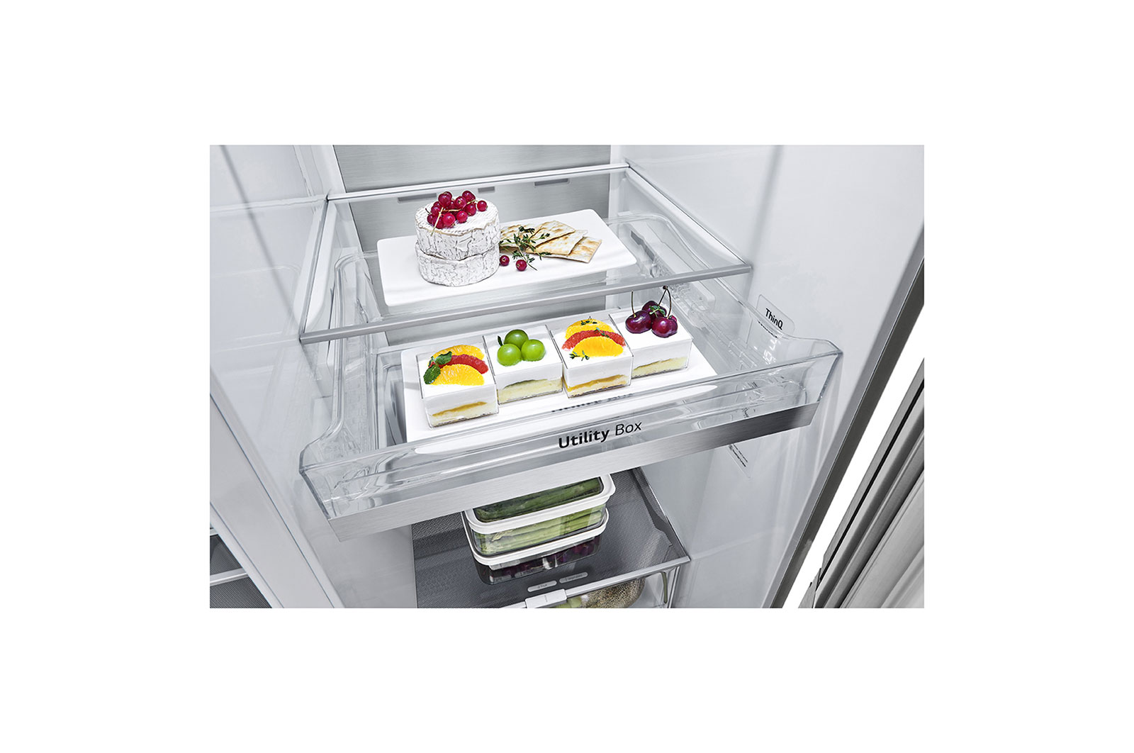 LG 598L side-by-side-fridge with Inverter Linear Compressor in Metal Sorbet, GS-J5982MS