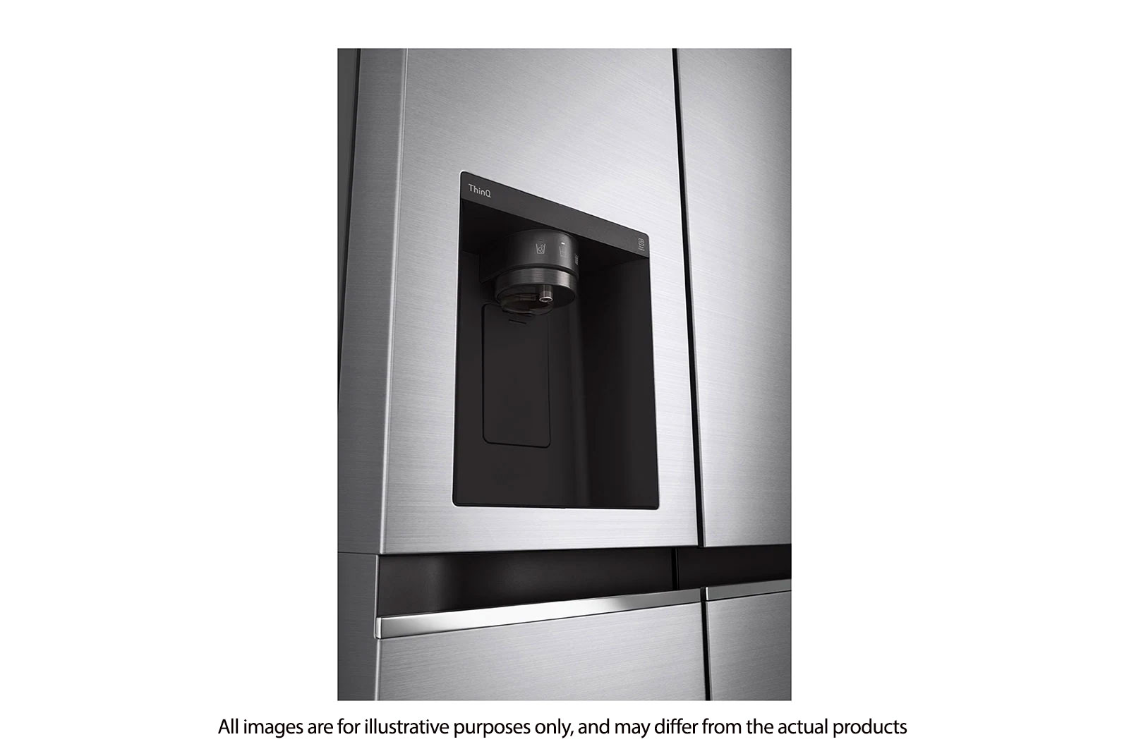 LG 617L side-by-side-fridge with Smart Inverter Compressor™ in Platinum Silver, GS-L6172PZ